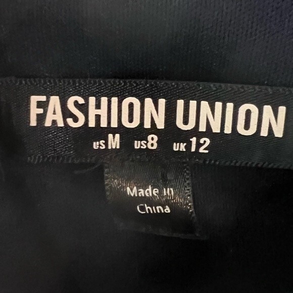 Fashion Union long sleeve print dress size medium - Picture 5 of 6